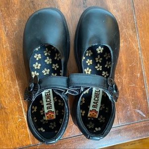 GIRLS Black Velcro Mary Janes, EUC